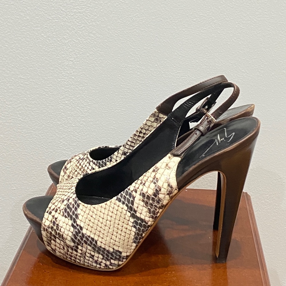 Giuseppe Zanotti Design snakeskin platform heels.